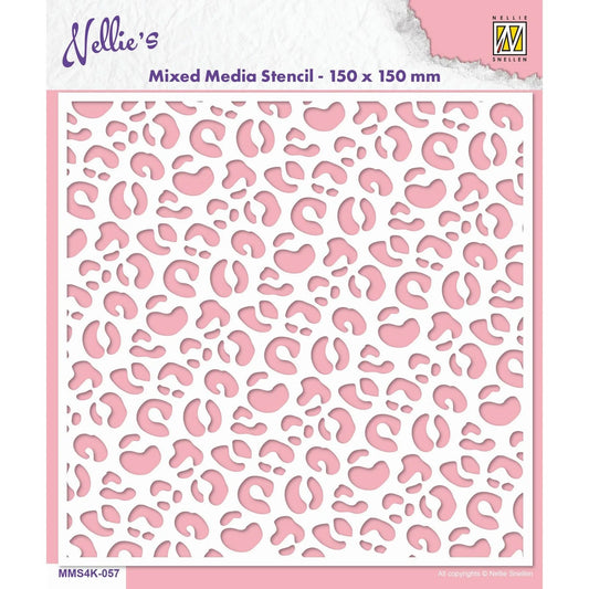 Mixed Media Stencil – Leopard