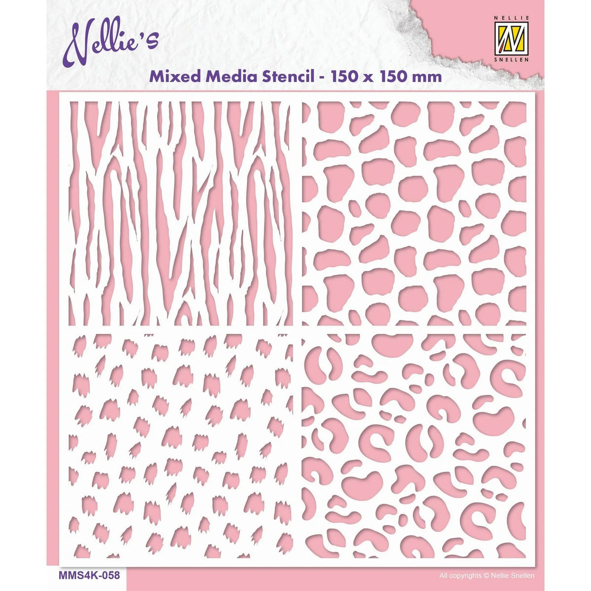 Mixed Media Stencil – Animal Prints