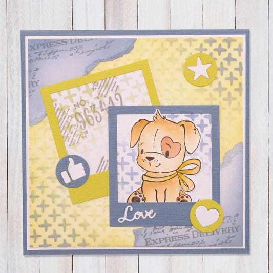 Mixed Media Stencil – Plus Signs
