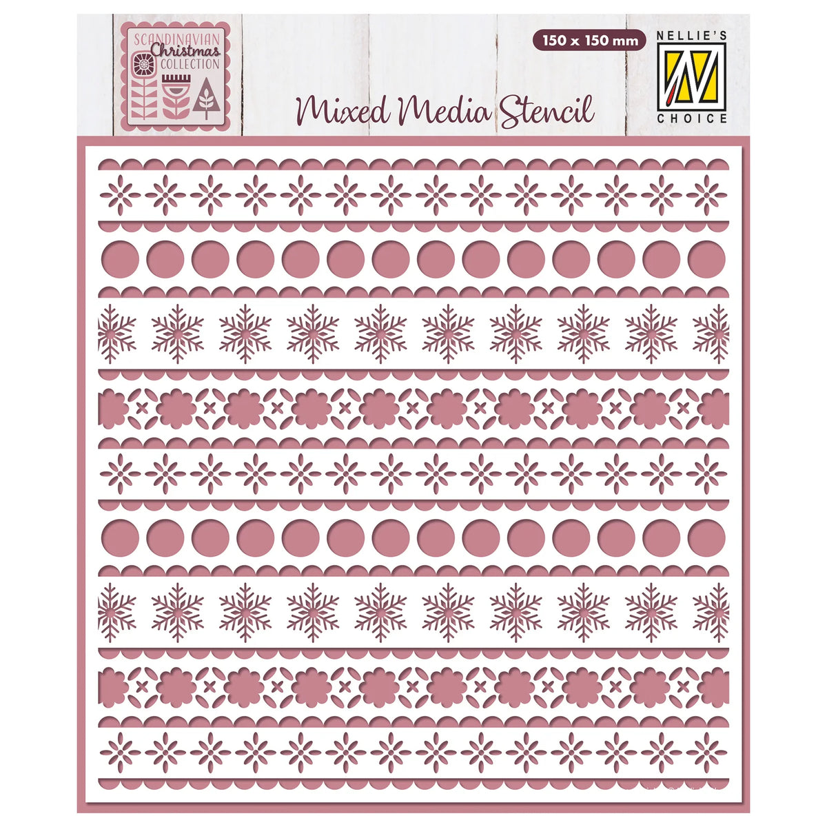 Mixed Media Stencil – Scandinavian Christmas