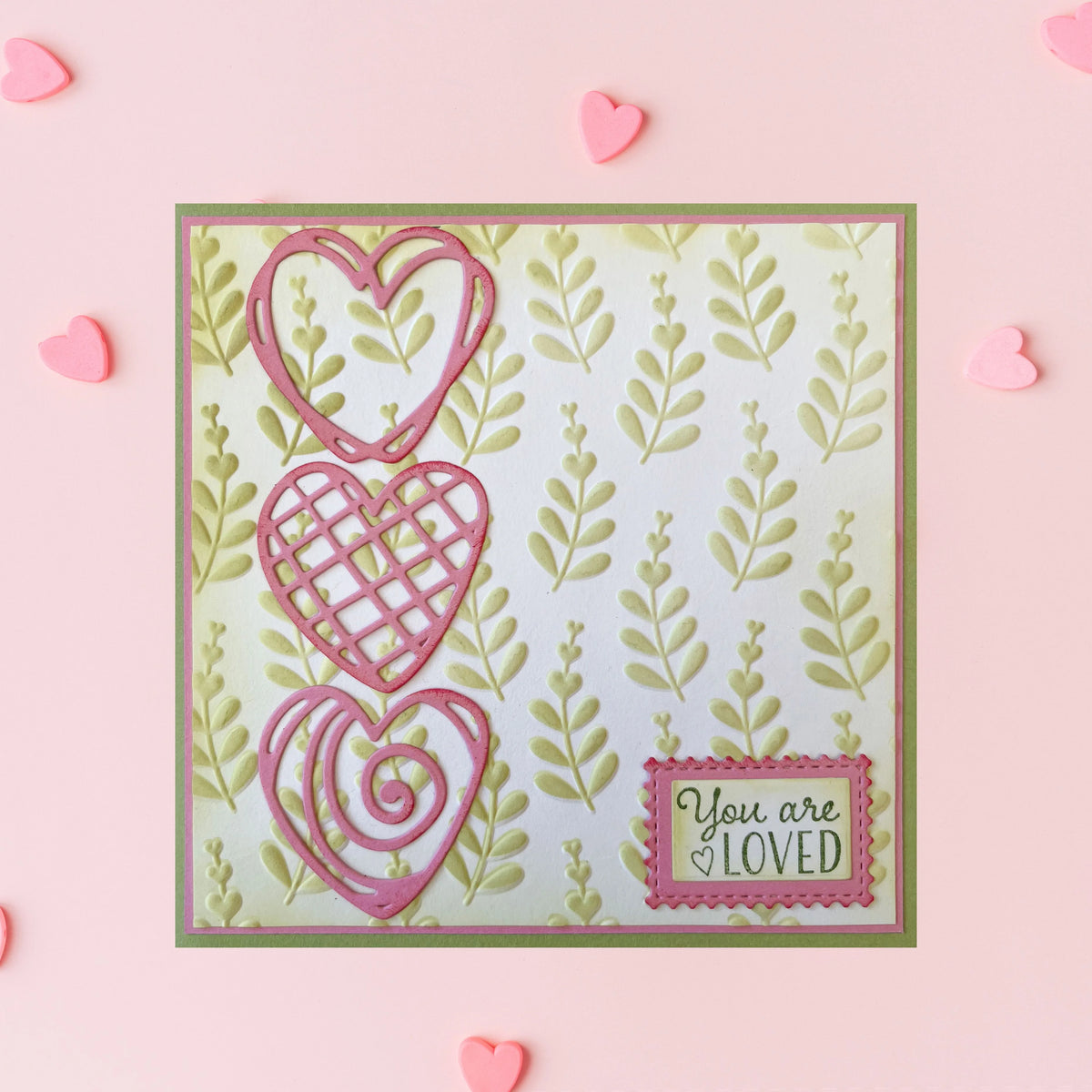 Mixed Media Stencil – Heart Branches