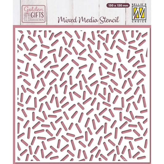 Mixed Media Stencil – Confetti Sprinkles