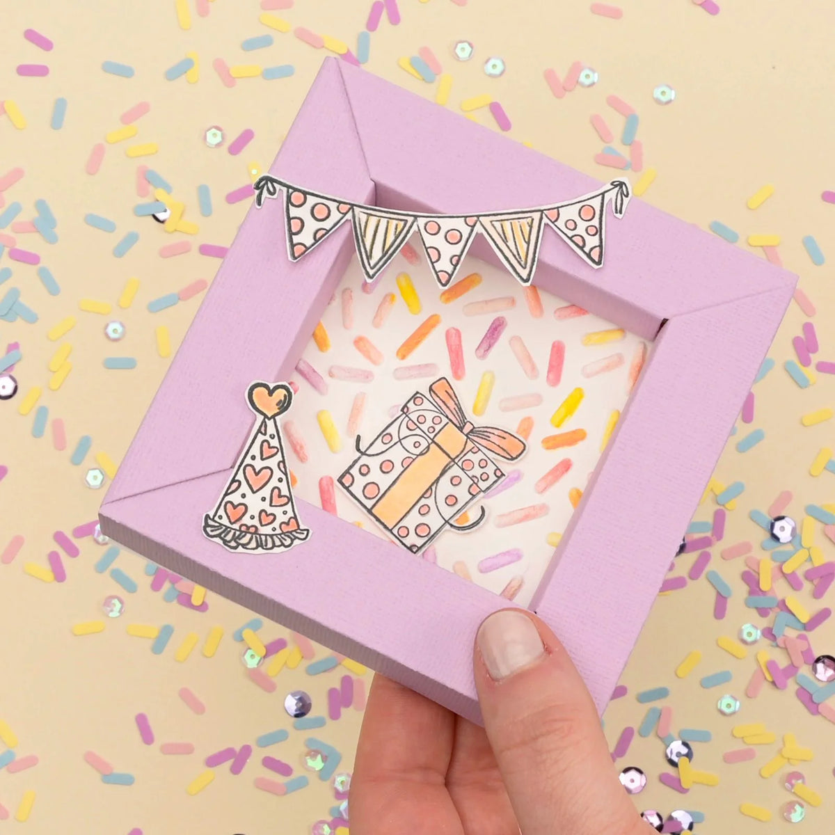 Mixed Media Stencil – Confetti Sprinkles