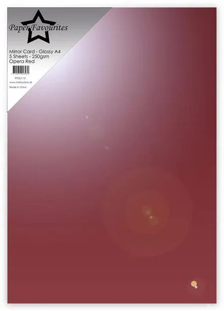 Paper Favourites – Mirror Card Glossy – “Opera Red”