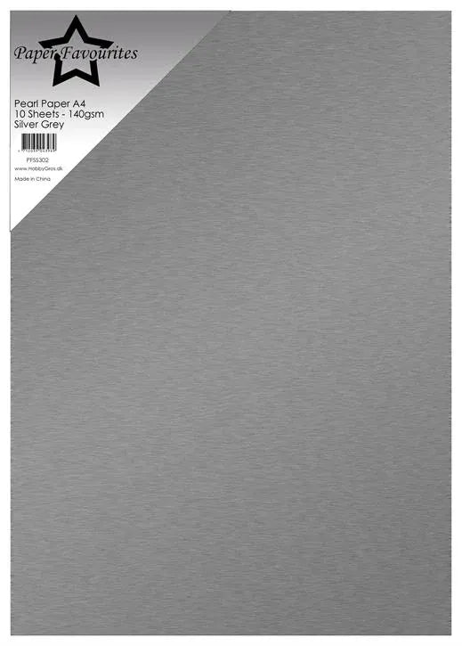 Paper Favourites Pearl Paper "Silver Grey"
