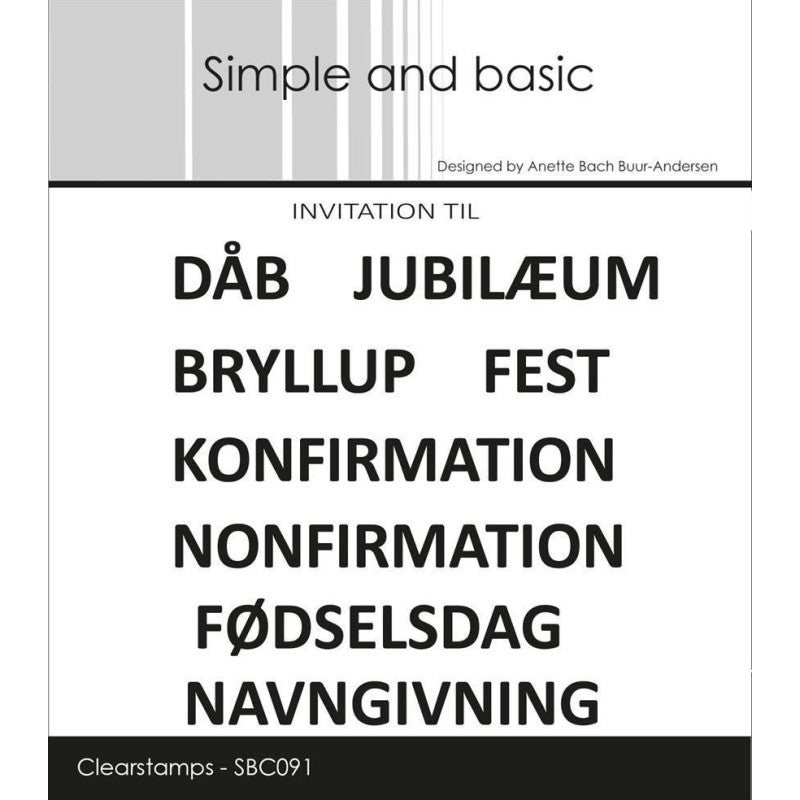 Simple And Basic - Stempel - Dansk Tekst