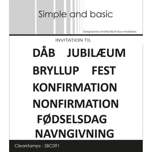 Simple And Basic - Stempel - Dansk Tekst