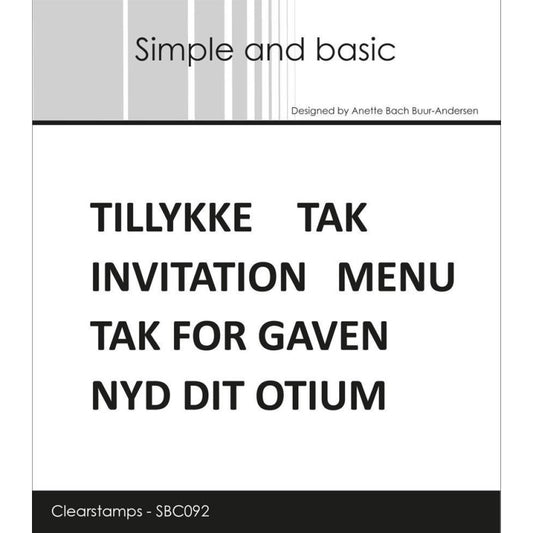 Simple And Basic - Stempel - Dansk Tekst