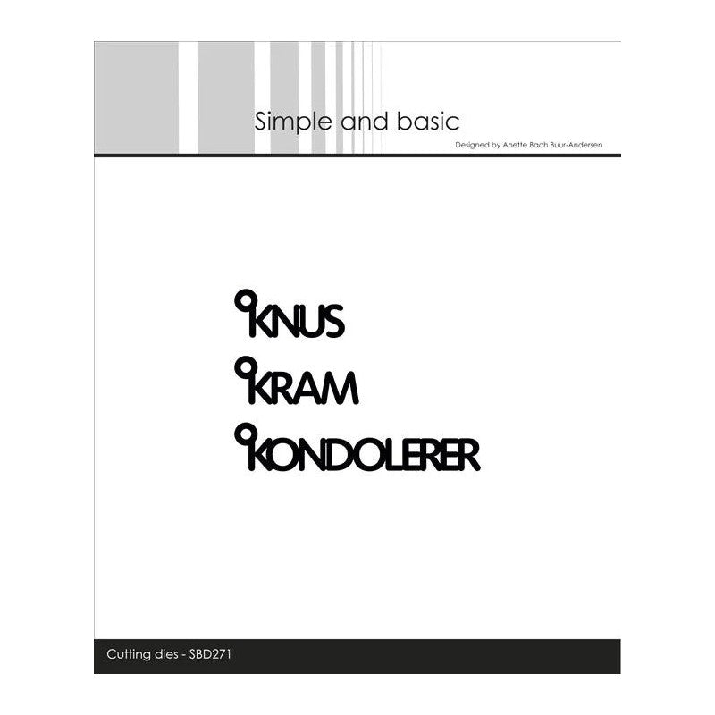 Simple and Basic die “Texts w/Hanger – Danske tekster #6”