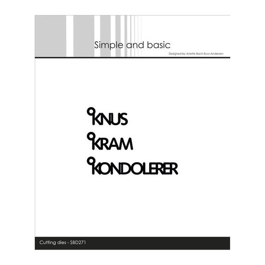 Simple and Basic die “Texts w/Hanger – Danske tekster #6”