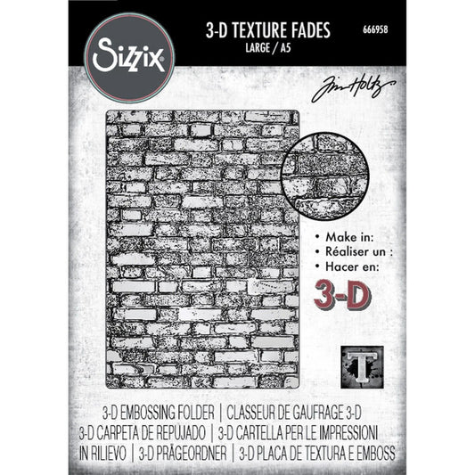 Sizzix/Tim Holtz 3D Embossing Folder "Vault - Brickwork"
