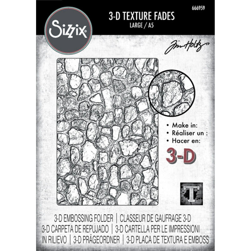 Sizzix/Tim Holtz 3D Embossing Folder "Vault - Cobblestone"
