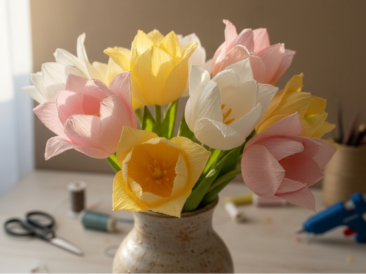 tulipaner i crepepapir